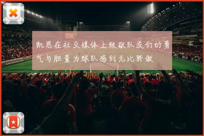 凯恩在社交媒体上致敬队友们的勇气与胆量为球队感到无比骄傲
